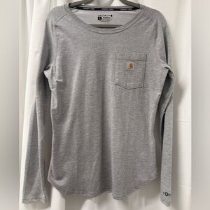 Carhartt Heather Gray Pocket Tee Size- S